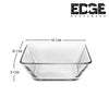 Edge 4 Pack Glass Divided Serving Dishes Relish Tray, Appetizer & Condiment Server Set