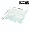 Edge Glass Appetizer Platter with 4 Compartment, Square-shaped Candy and Nut Serving Tray