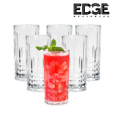 350ml Sodalime Glass Tumbler set of 6 Textured Designer Glassware for Drinking Water