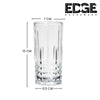 Edge 350ml Sodalime Glass Tumbler set of 6 Textured Designer Glassware for Drinking Water