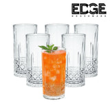 350ml Sodalime Glass Tumbler set of 6 Textured Designer Glassware for Drinking Water