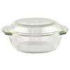 GLASS ROUND CASSEROLE BAKING DISH MICROWAVE SAFE with Cover Glass Food Storage Containers Set