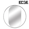 Edge Mirror 40x40cm Decorative Black Mirror for Wall Decor,  Wall Mirror with Metal Ring Frame for Bedroom Bathroom Living Room Entryway