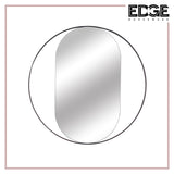 Mirror 40x40cm Decorative Black Mirror for Wall Decor,  Wall Mirror with Metal Ring Frame for Bedroom Bathroom Living Room Entryway