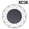 Edge Decorative Black Geometric Metal Frame Hanging Wall Mirror metal Framed Wall Mounted Decor for The Living Room, Bathroom, Bedroom, and Entryway