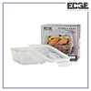 MICROWAVE SAFE Leak Proof Square Glass Food Storage Containers Set With Cover
