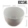 Edge  Ceramic ware 9" Serving Plates With Wooden Stand Holder, White Ceramic, Set for Home and Office with Wooden Display Stand