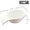 Edge Ceramicware 12" Serving Plates With Wooden Stand Holder, White Ceramic, Set for Home and Office with Wooden Display Stand