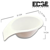 Ceramicware 12" Serving Plates With Wooden Stand Holder, White Ceramic, Set for Home and Office with Wooden Display Stand