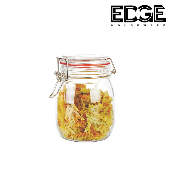 Round Airtight Glass Kitchen Canisters with Glass Lids