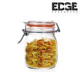 Round Airtight Glass Kitchen Canisters with Glass Lids