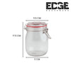 Edge Round Airtight Glass Kitchen Canisters with Glass Lids