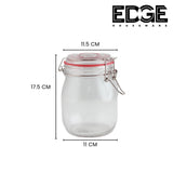 Round Airtight Glass Kitchen Canisters with Glass Lids