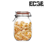 Round Airtight Glass Kitchen Canisters with Glass Lids