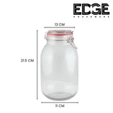 Round Airtight Glass Kitchen Canisters with Glass Lids