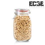 Round Airtight Glass Kitchen Canisters with Glass Lids