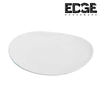 Edge set of 6 Oval White Ceramic Dinner Plates, Round Dessert or Salad Plate, Serving Dishes, Dinnerware Sets,
