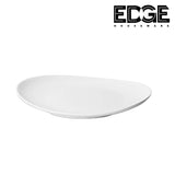 set of 6 Oval White Ceramic Dinner Plates, Round Dessert or Salad Plate, Serving Dishes, Dinnerware Sets,