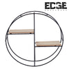 Edge Houseware DIY-003 37cm Wall Shelf Rustic Wood Floating Shelves,Decorative Wall Shelf(Round)
