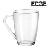 Glass Coffee Mugs Set of 6, Microwave Safe Borosilicate Glass Cups, 380ML Large Mugs