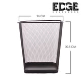 set of 2 Square Mesh Wastebasket / Metal Wire Garbage / Trash Can / Trash Bin for Office Home Bedroom