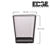 set of 2 Square Mesh Wastebasket / Metal Wire Garbage / Trash Can / Trash Bin for Office Home Bedroom