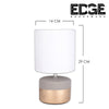 Edge Modern Table Lamp White Ceramic table lamp Shade for Living Room Bedroom Bedside Nightstand Office Family