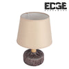Edge 20x28cm Modern Table Lamp Ceramic Wood Tall Drum Shade for Living Room Family Bedroom