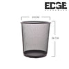 Edge  set of 2 Metal Wire Mesh Waste Basket Garbage Trash Can for Office Home Bedroom, Round Mesh Wastebasket Recycling Bin