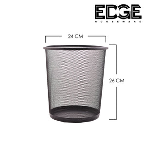 set of 2 Metal Wire Mesh Waste Basket Garbage Trash Can for Office Home Bedroom, Round Mesh Wastebasket Recycling Bin