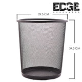set of 2 Metal Wire Mesh Waste Basket Garbage Trash Can for Office Home Bedroom, Round Mesh Wastebasket Recycling Bin