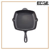 Edge Cast Iron Square Grill Fry Pan  Commercial Quality for Restaurant or Home Kitchen Use