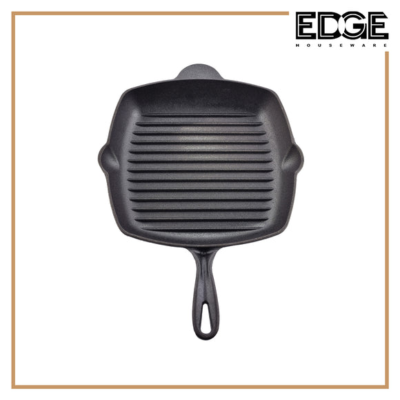 28CM   Cast Iron Square Grill Fry Pan  Commercial Quality for Restaurant or Home Kitchen Use