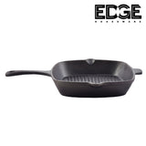 28CM   Cast Iron Square Grill Fry Pan  Commercial Quality for Restaurant or Home Kitchen Use