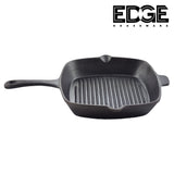 28CM   Cast Iron Square Grill Fry Pan  Commercial Quality for Restaurant or Home Kitchen Use