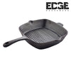 Edge 28CM   Cast Iron Square Grill Fry Pan  Commercial Quality for Restaurant or Home Kitchen Use