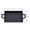 Sizzling Plate Rectangular with handle and Wooden