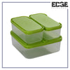 Meal Prep Food Storage Bento Lunch Box Containers Plastic  Set of 3 Rectangular