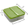 Meal Prep Food Storage Bento Lunch Box Containers Plastic  Set of 3 Rectangular