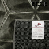 Midnight Fluffy Rug Carpet Contemporary Living & Bedroom Soft Embossed Carpet Rug (Dark Grey)