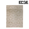 Ivory Fluffy Rug Carpet Contemporary Living & Bedroom Soft Embossed Carpet Rug (Light Beige)