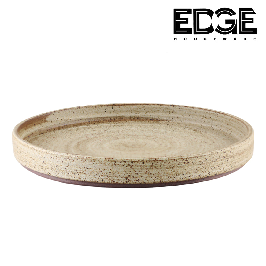 Edge Traditional Japanese Stoneware Plate perfect for Salad, Appetizer, Small Lunch Plate. Microwave, Oven, and Dishwasher Safe, Scratch Resistant. Kitchen
