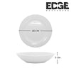 Edge 8 Inches Soup Bowls Set of 6, Ceramic Wide Rim Bowls