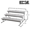 Edge 3 Tier Serving Stand Tiered Serving Stand with 3 Marble Finish Serving Platters Trays 15 Inches Collapsible Sturdier Metal Rack for Fruit Dessert