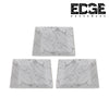 Edge Square Fashion Marble Design Plates Set of 3, 10 Inches Dinner Plates Marble