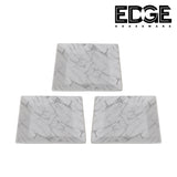 Square Fashion Marble Design Plates Set of 3, 10 Inches Dinner Plates Marble