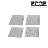 Square Fashion Marble Design Plates Set of 4, 8 Inches Dinner Plates Marble