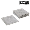 Edge Square Fashion Marble Design Plates Set of 6, 6 Inches Dinner Plates, Dessert Marble