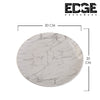 Edge Round Fashion Marble Design Plates Set of 4, 20x20cm Dinner Plates Marble